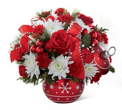 The Season's Greetings Bouquet from Clifford's where roses are our specialty